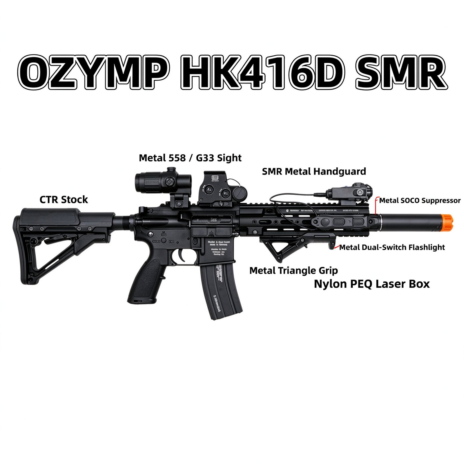OZYMP HK416D SMR – Custom Full-Option Gel Blaster