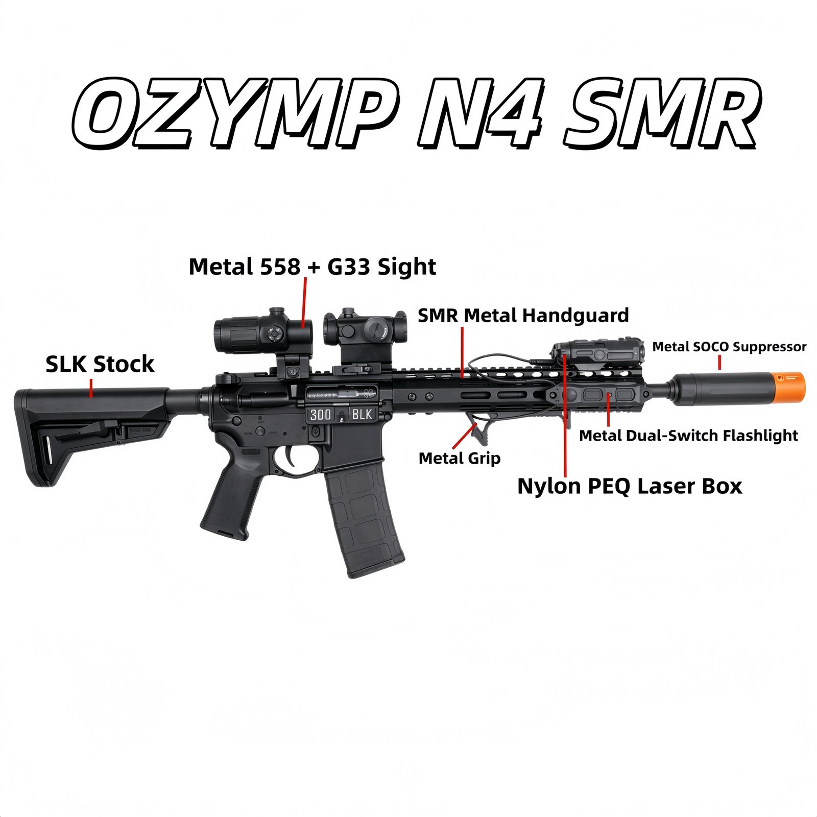 OZYMP N4 SMR – Custom Full-Option Gel Blaster