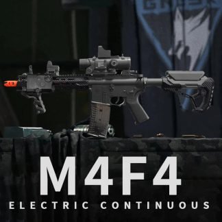 M4F4 Electric Gel Ball Gun[7.4v High-Speed Continuous Shooting Upgraded Version]Automatic Continuous Shooting Mode And Linkage