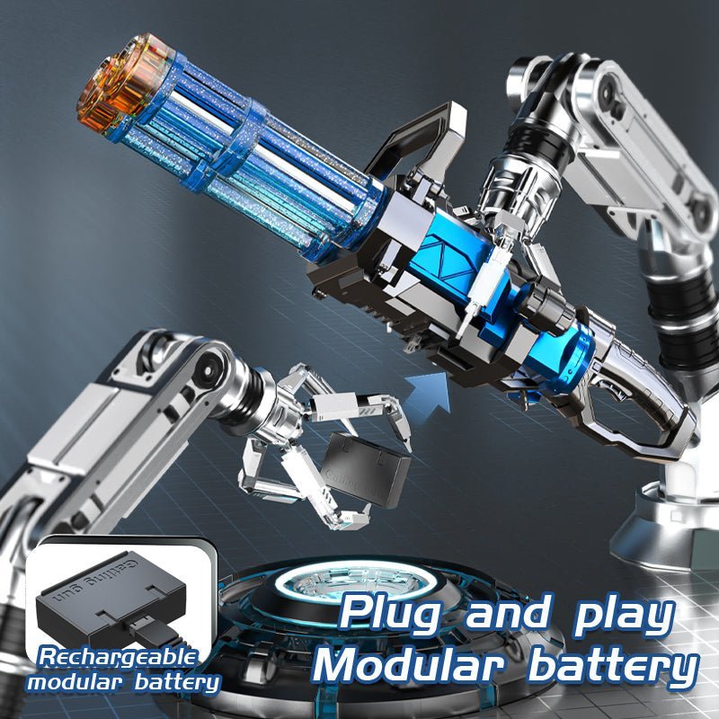 Double-Barrel Gatling – Full-Auto Water Blaster with Rotating Barrels & LED Strobe - Image 3