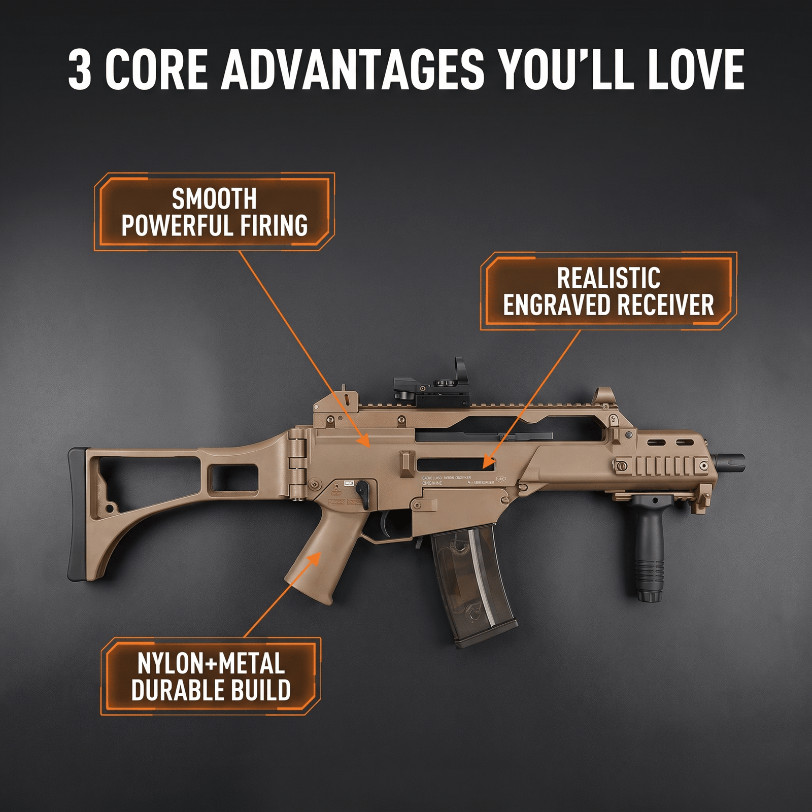 G36C – Electric Gel Blaster Rifle - Image 4