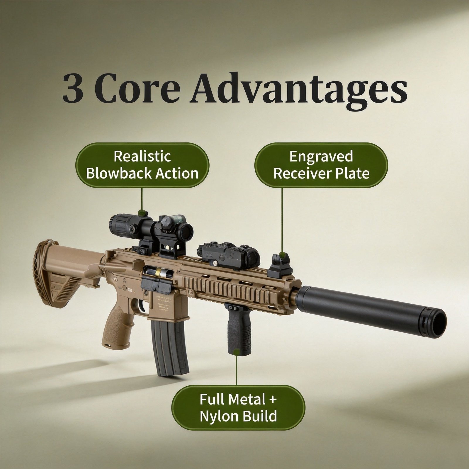 HK416D – Electric Gel Blaster Rifle - Image 4