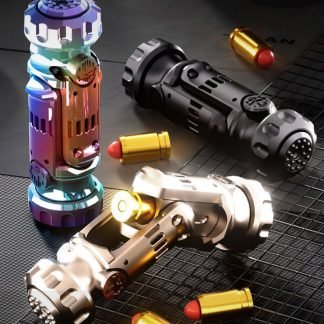 Stun Bomb Mini – Shell-Ejecting Pistol with 3-Stage Push & Spin Fidget Action