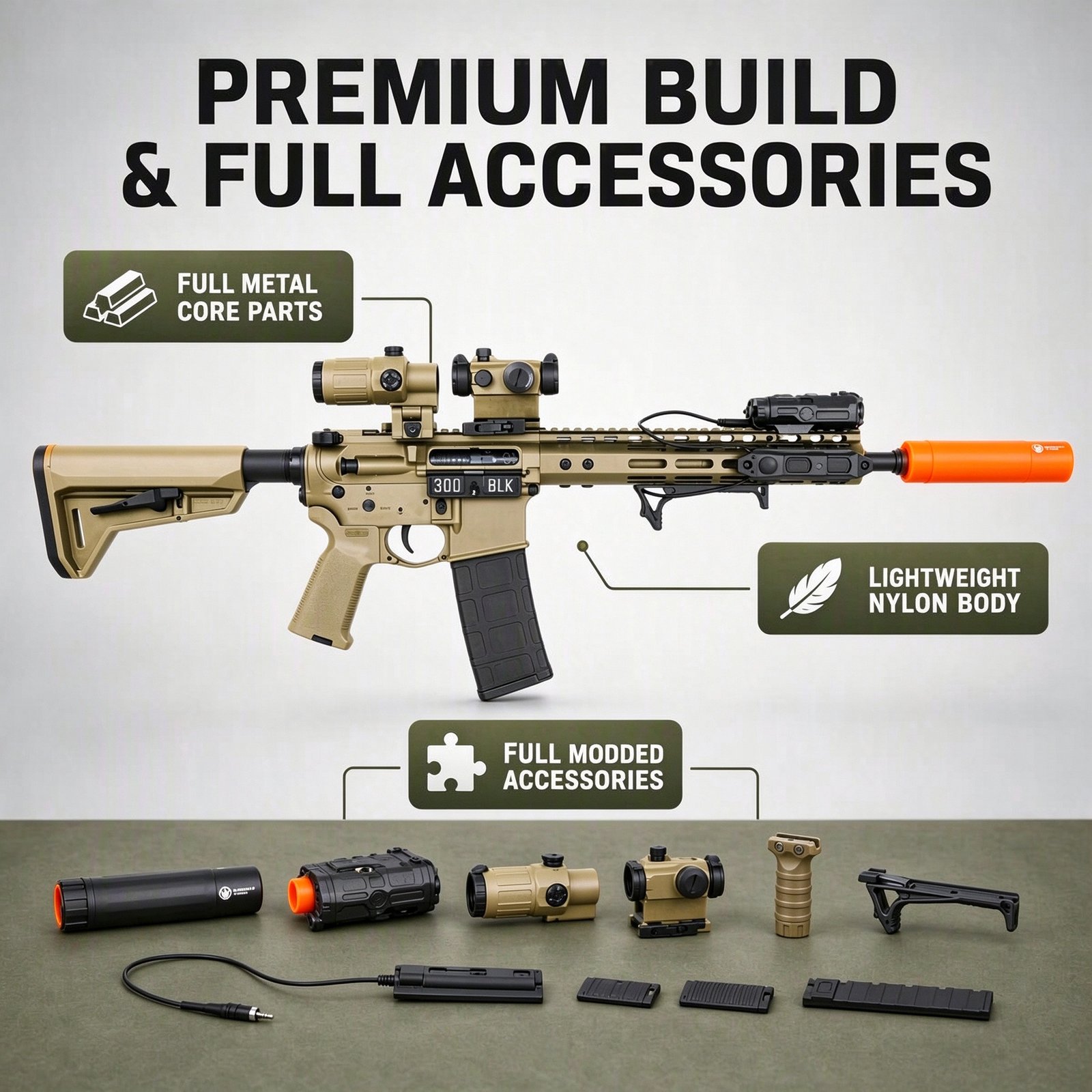 OZYMP N4 SMR – Custom Full-Option Gel Blaster