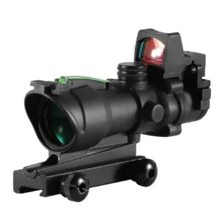 Adjustable 4×32 Red Dot 1x 4x Scope Red Dot Tactical Scope 20mm Rail Scope for Hunting