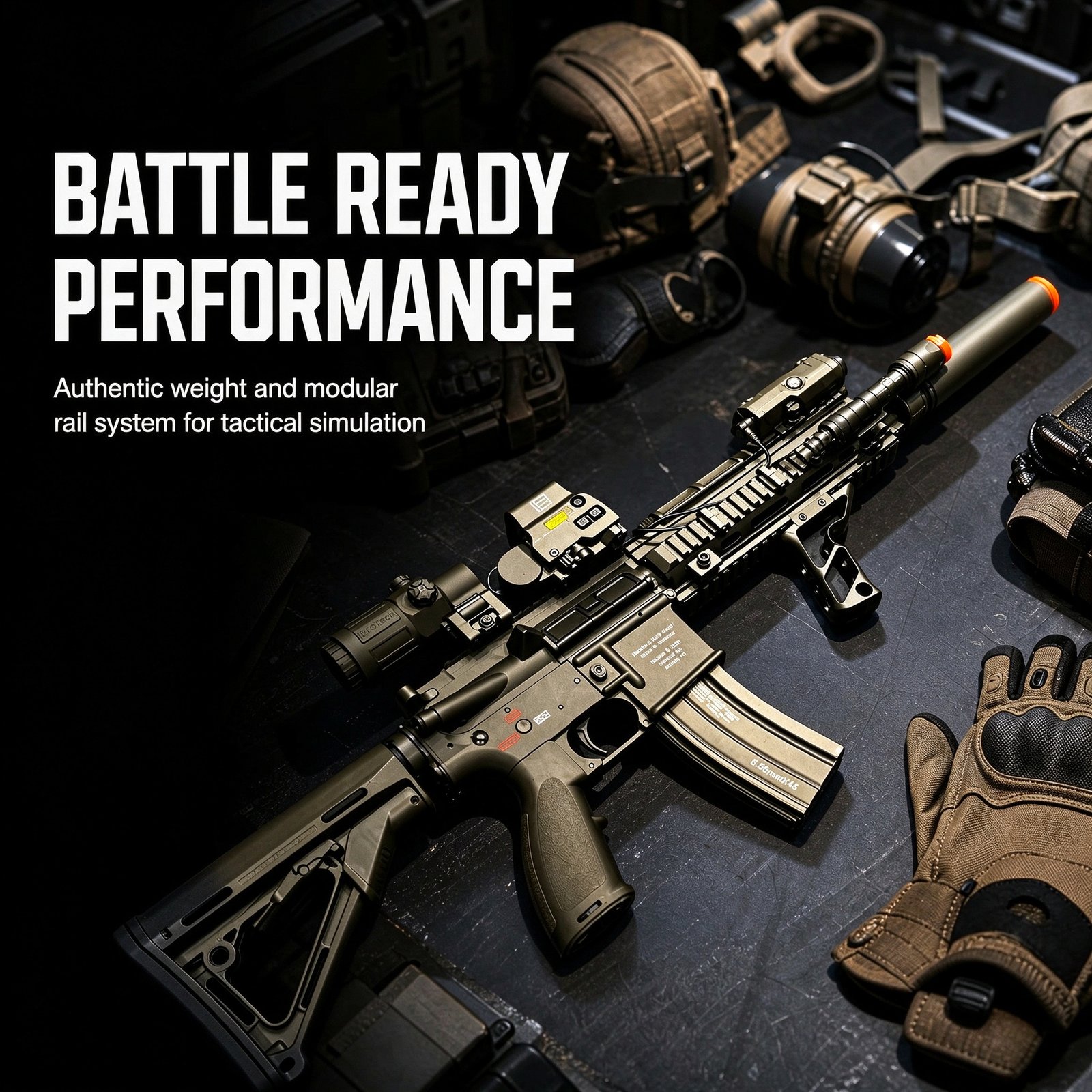 OZYMP HK416D – Custom Full-Option Gel Blaster (Build to Order)