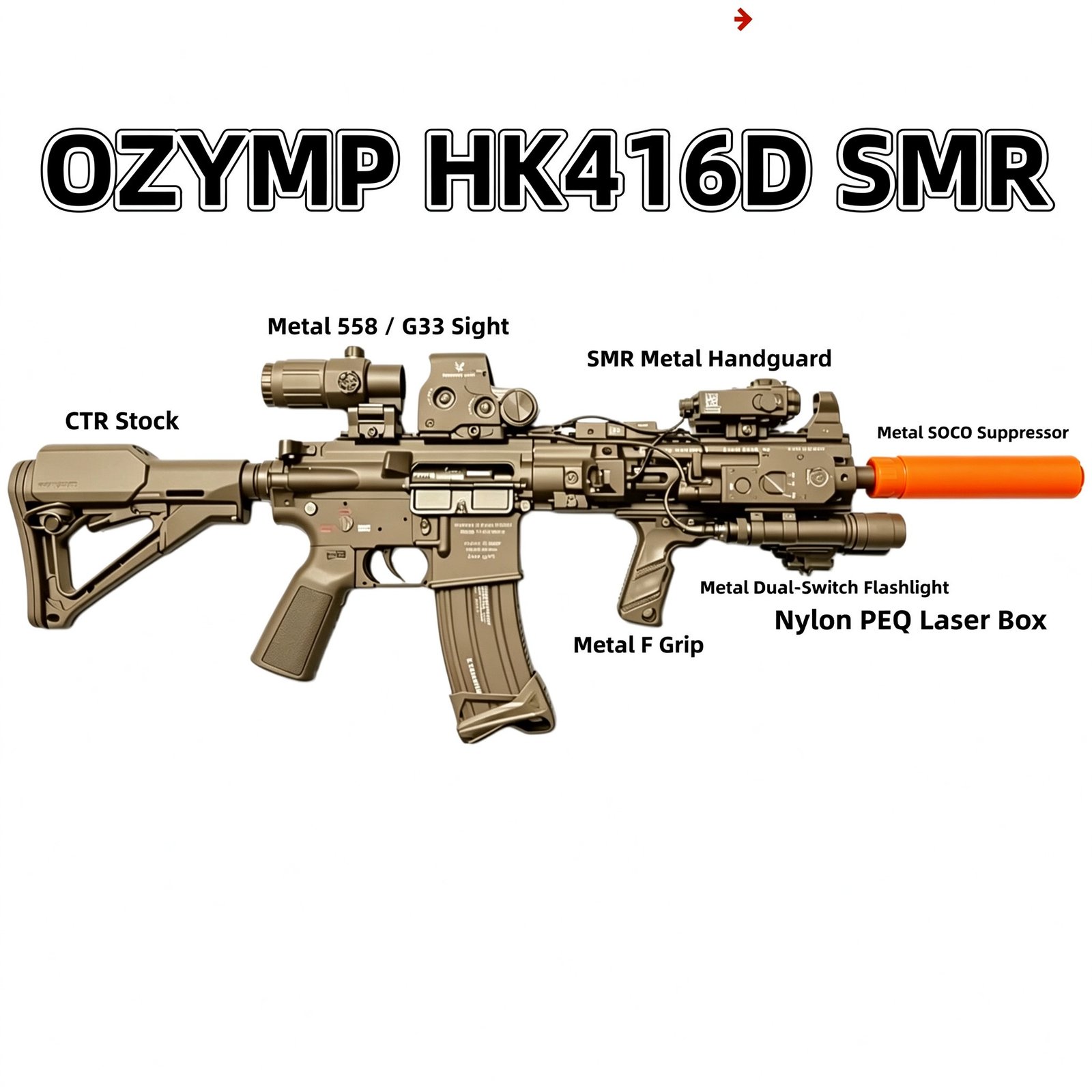 OZYMP HK416D SMR – Custom Full-Option Gel Blaster