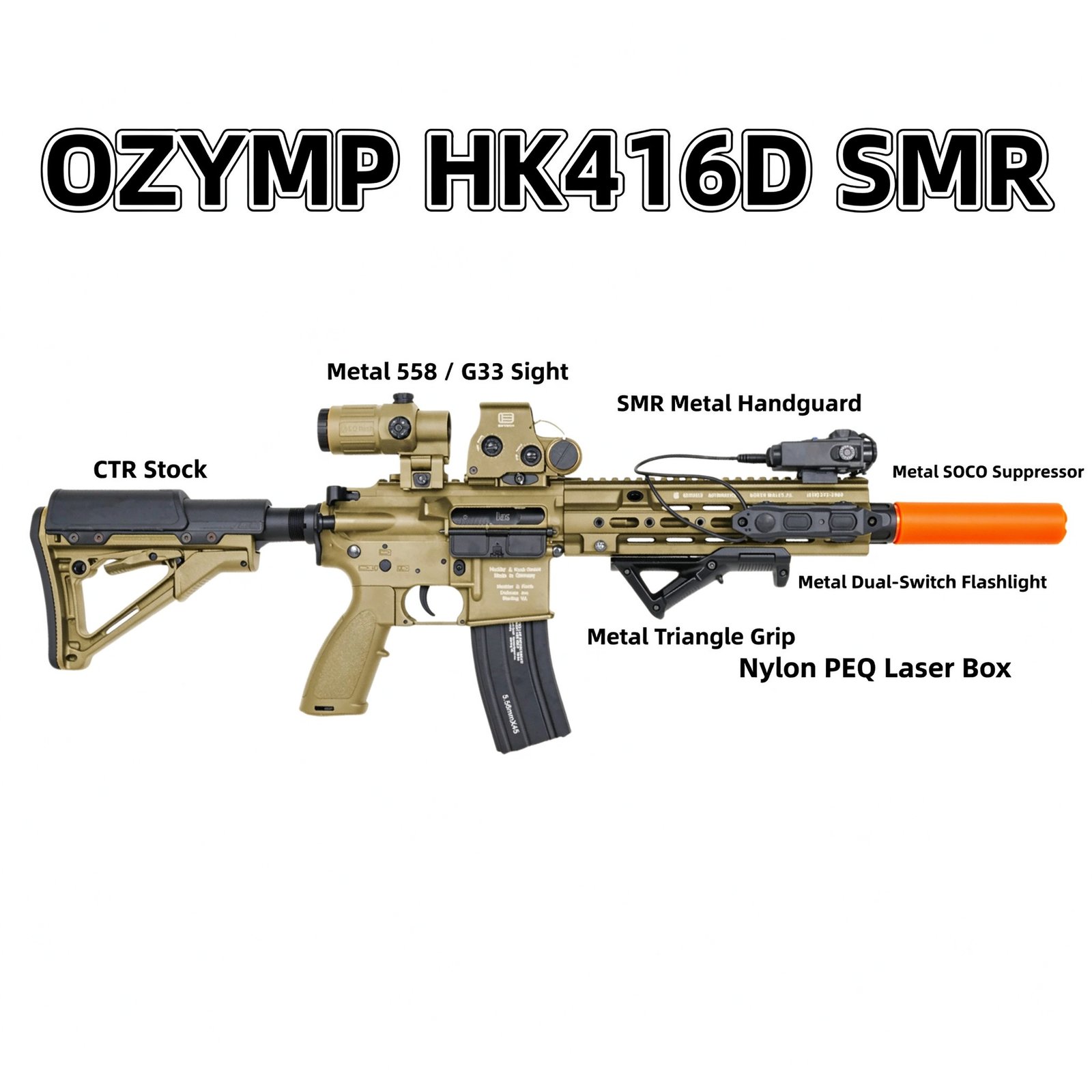 OZYMP HK416D SMR – Custom Full-Option Gel Blaster