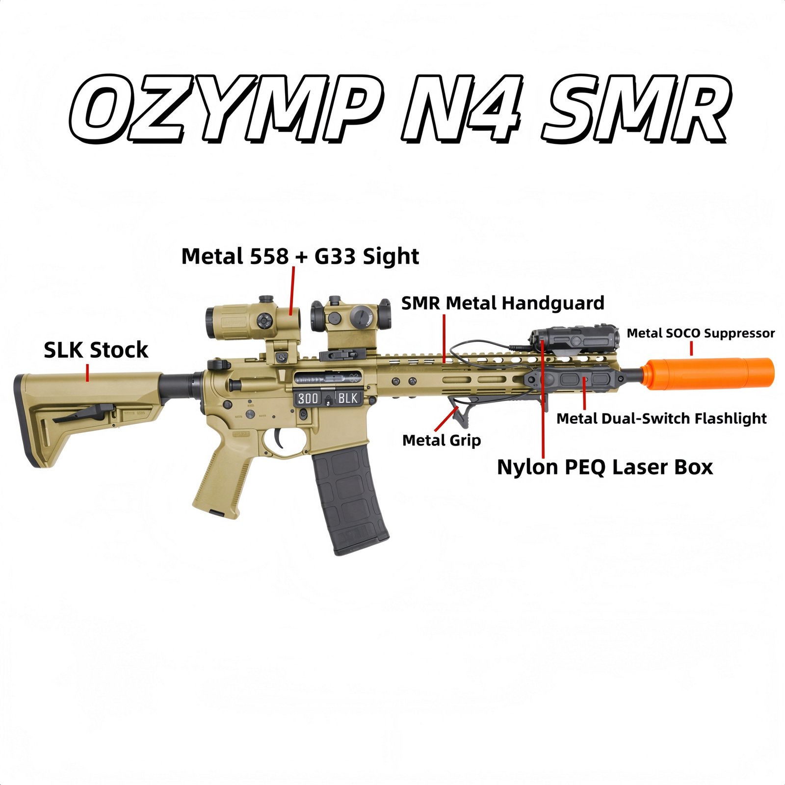 OZYMP N4 SMR – Custom Full-Option Gel Blaster