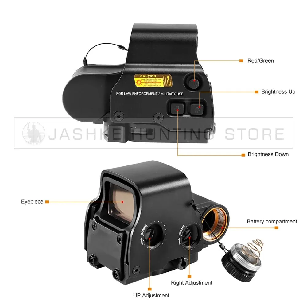 Tactical Airsoft G43 3X Magnifier 558 553 EXPS3 Red Dot Combo Scope Optics QD Mount Fit 20MM Rail Mount